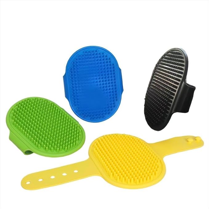 4PCS Cat Self-Groomer, Indoor Cat Brush, Adjustable Silicone Self-Cleaning Massage Tool for Dogs and Cats Scrubbing, Bathing, Massage, Hair Cleaning-PawvioPets