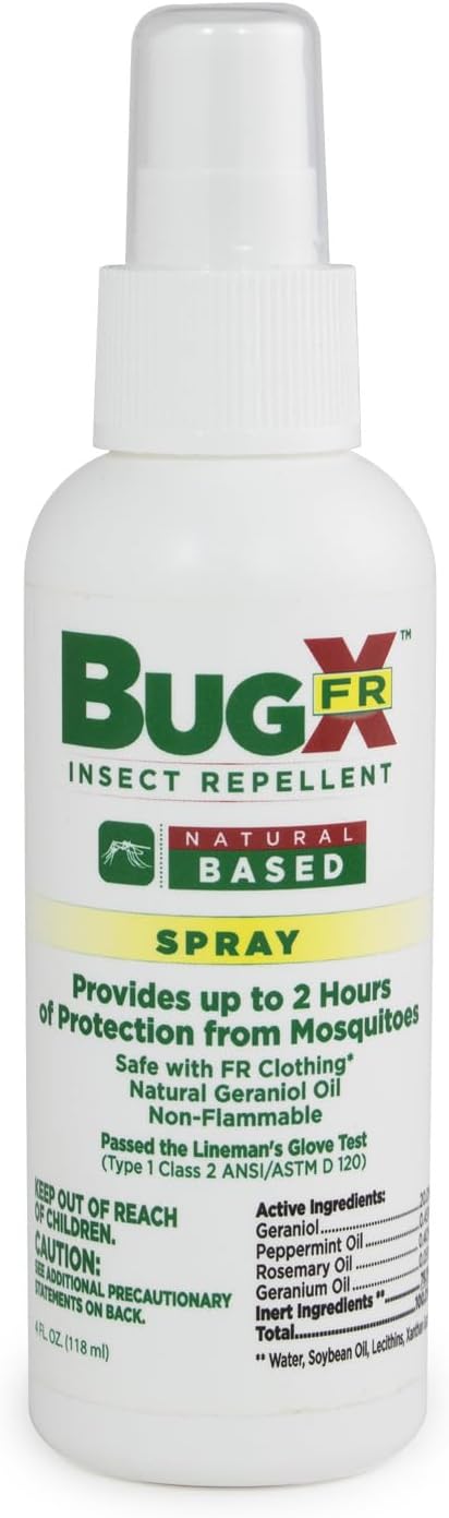 CoreTex Bug X FR DEET-Free Insect Repellent Spray - 4oz Bottle of Natural Geranium Oil to Protect Against Mosquitoes, Flies & Fleas - Travel Size Bug Repellent Spray Bottle-PawvioPets