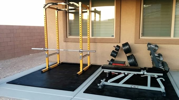 American Floor Mats - Horse/Stable Mats - Heavy Duty Stall Mats - Thick, Durable Rubber Flooring Solid Black 3/4" Thick – 4' x 10' Mat-PawvioPets