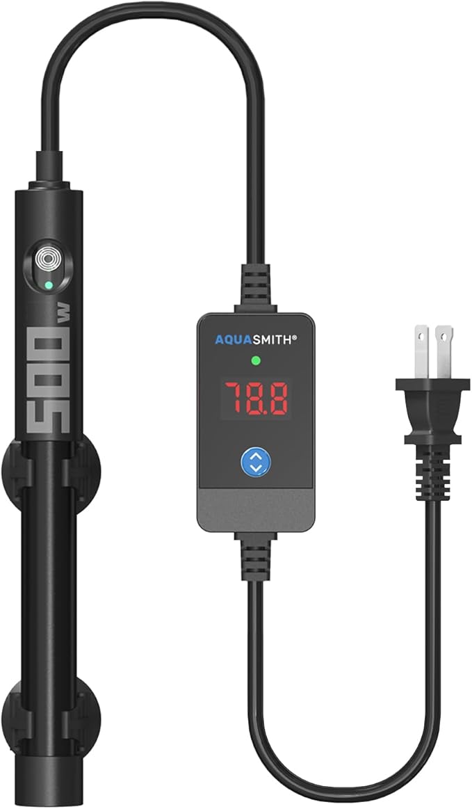 Aquarium Heater,50w/100w/150w/200w/300w/500w Submersible Fish Tank Heater,External LED Controller, with Over-Temperature Protection and Automatic Power-Off When Leaving Water for.-PawvioPets