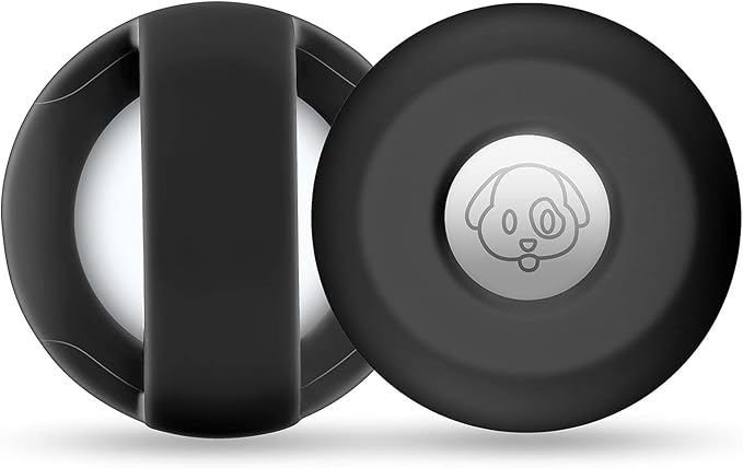 Airtag Holder for Dog Collar, Cibaabo Silicone Air Tag Case Cover Compatible with Apple Airtags for 0.8-1.2inch Cat Pet Collar Harness Loop-PawvioPets