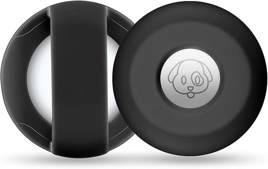 Airtag Holder for Dog Collar, Cibaabo Silicone Air Tag Case Cover Compatible with Apple Airtags for 0.8-1.2inch Cat Pet Collar Harness Loop-PawvioPets