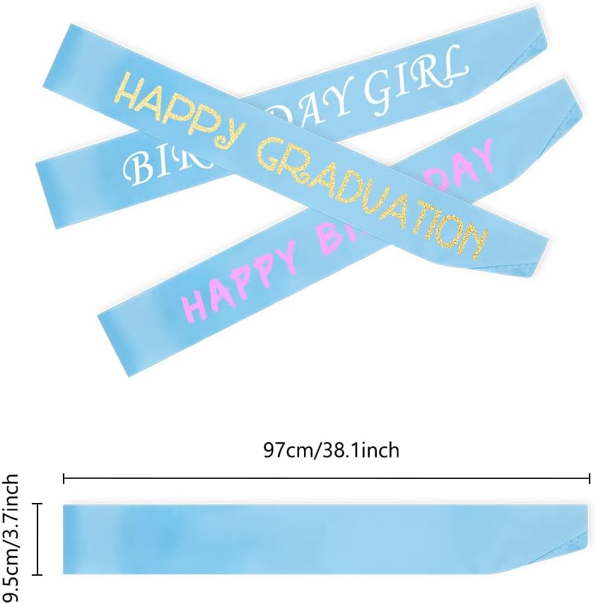 16 Pcs Sash Blank Satin Sash Light Blue Sash Party, Bride To Be Sash, Plain Sash, Diy Sash Sashes For Pageants, Birthday, Party, Graduation, Hen Party, Homecoming, Custom Sashes, Make Your Own Sash