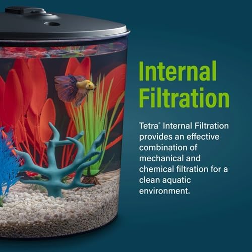 GloFish 3.5 Gallon Aquarium Kit with LED Lighting and Tetra Whisper Filter-PawvioPets