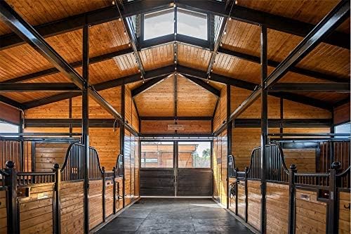 American Floor Tiles - Heavy Duty Stall Tiles - Stable/Horse Tiles - Thick, Durable Rubber Flooring Solid Black 10' x 10' Set 1/2" Thick (25 Tiles Total)-PawvioPets