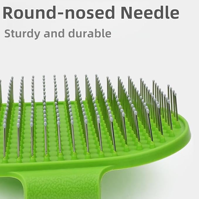 4-Pack Silicone Cat Brush Set, Pet Scratcher and Massager – Adjustable Pet Deshedding Brush, Bath Brush for Cats and Dogs, Suitable for Furniture Legs & Corners (Needle Style - 2PCS (Blue + Green))-PawvioPets