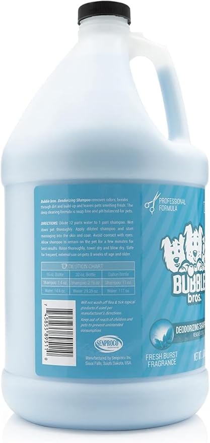 Deodorizing Dog Shampoo, Gallon - Naturally Derived, Eliminates Pet Odor, Breaks Through Dirt and Build up, Leaves Dogs Smelling Fresh, USA Made-PawvioPets