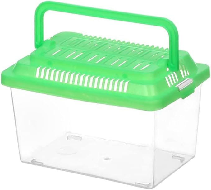 FRCOLOR Plastic Turtle Fish Tank Pet Fish Tank Small Aquarium Plastic Goldfish Aquarium Habitat Acrylic Reptile cage reptisoil terrariums Handheld Feeding Box Household-PawvioPets