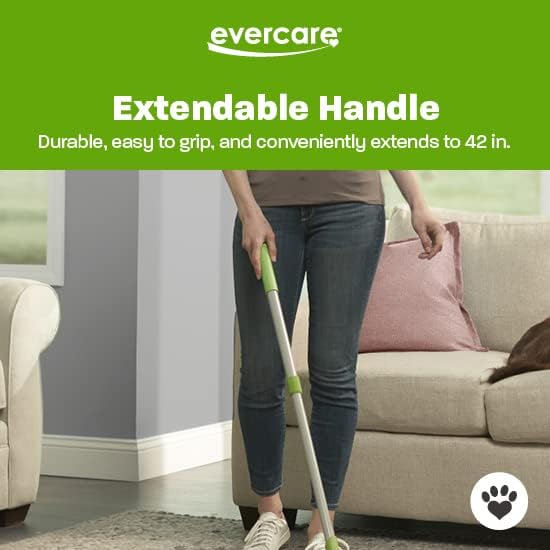Evercare Pet Mega Lint Roller Value Pack with Two 50-Sheet Refills - Includes Refillable Lint Roller, Adhesive Sheets, Versatile Cleaning Uses, Home and On-The-Go Use, Extendable Handle-PawvioPets
