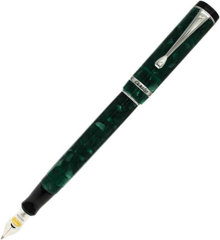 Conklin Duragraph Fountain Pen Forest Green - Stub Nib, Elegant Writing Tool for Calligraphy & Signatures