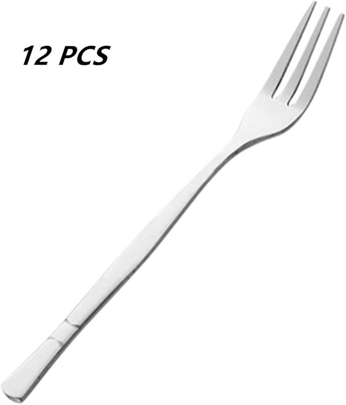 Crab Stainless Steel Forks,Escargot Fork 3 Prong Tasting Appetizer Forks Portable Cocktail Salad Fruit Forks for Party Travel,Set of 12, 5 Inches (12 Pcs)-PawvioPets
