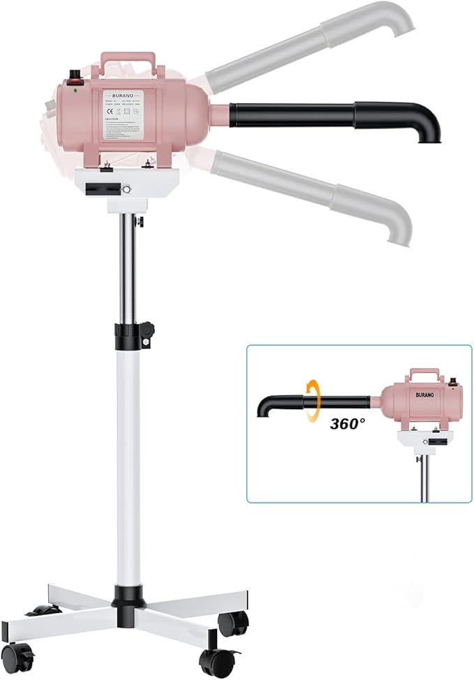 Burano High Velocity Dog Pet Stand Grooming Dog Dryer with 4.3HP Variable Dog Blow Dryer, Fluffy Dry-PawvioPets