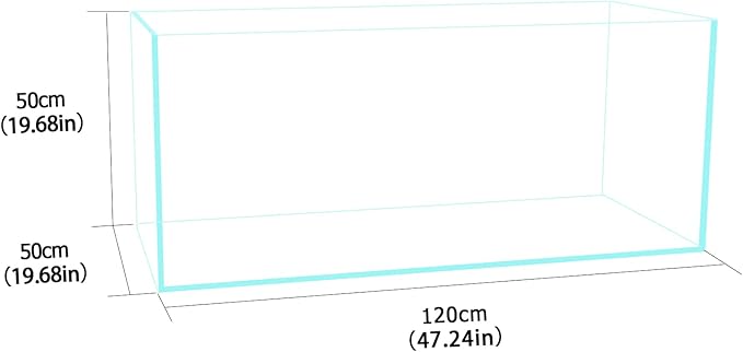 Fzone 80 Gal Rimless Low Iron Fish Tank Nova Clear Ultra-White 45° Mitered Edges Translucent Glass Anata Series Aquarium w/Black Foam Leveling Mat(S120-W50)-PawvioPets