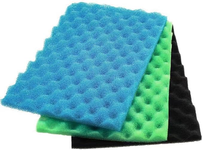 AQUANEAT Aquarium Bio Sponge Foam Filter Media Pad Cut-to-fit for Fish Tank Sump Pond 17" x 11" x 1/2" to 1"-PawvioPets