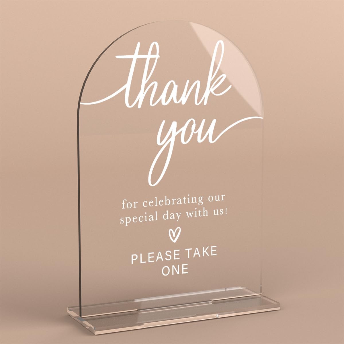 Acrylic Wedding Sign Thank You Sign for Wedding Wedding Signs for Ceremony Modern Calligraphy Arch Acrylic Table Top Sign for Wedding Reception and Event Party Table