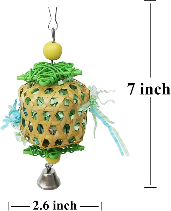 Bird Toys for Conures Parakeet, Birds Cage Accessories, Bird Shredding Foraging Toys for Cage-PawvioPets