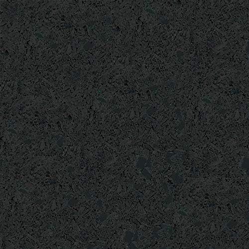 American Floor Mats 1/4in (7mm) Thick Solid Black 4' x 18' Heavy Duty Rubber Rolls, Protective Exercise Mats, Home Gym Rubber Flooring-PawvioPets