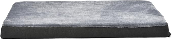 Amazon Basics Dog Bed with Cooling Gel Memory Foam, Pressure-Relief Support for Dogs up to 90lbs, Non-Slip Bottom, Machine Washable Cover, Extra Large Sized (41" x 29"), Grey-PawvioPets