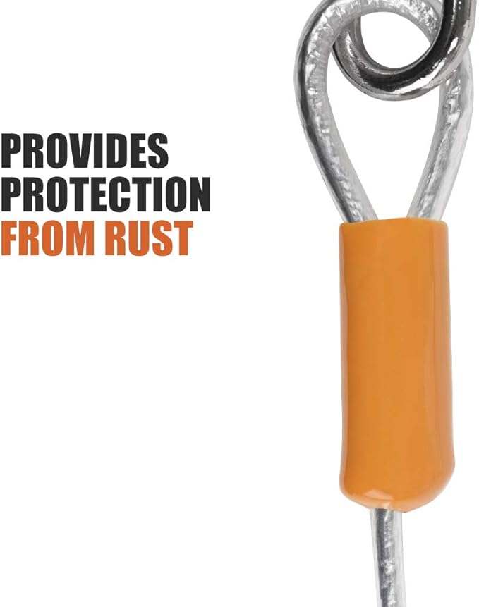 BV Dog Tie Out Cable 25 Feet - Heavy Duty Dog Lead up to 90 Pounds - Reflective & Rust-Free with Quick Release Swivel Clips & 360° Rotating Clasp - Tangle-Free Dogs Runner for Yard (Silver, Single)-PawvioPets