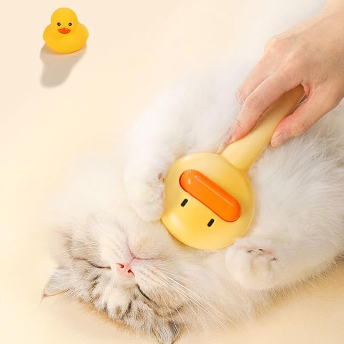 Cat Brush for Short or Long Haired Cats Dogs Rabbits, Cute Dog Brush with Release Button for Massage and Removes Loose Fur-PawvioPets
