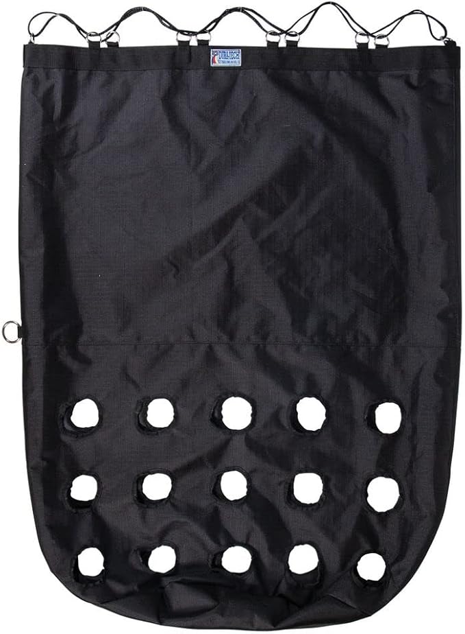 Dura-Tech Full Bale Hay Sack | Color Black | Horse Stable Essential | Full Bale Capacity | Slow Feed Design | Durable 1200D Fabric | Easy Hanging-PawvioPets