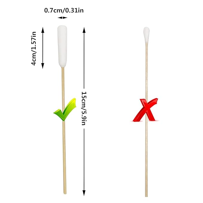 6 Inch Long Cotton Swabs of Medium and Large Pets Ears Cleaning or Makeup 100pcs-PawvioPets