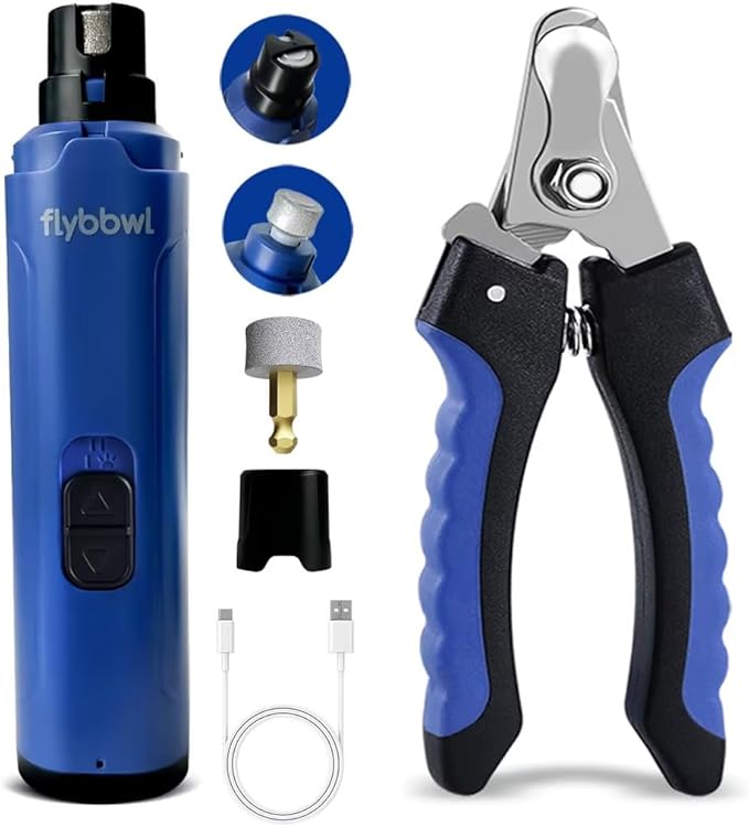 Dog Nail Grinder Quiet: Silent Grind Pro Dog Nail Trimmers - Cat Nail Clippers for Indoor Cats - Dog Nail Trimmers for Large Medium Small Dogs and Cats-PawvioPets