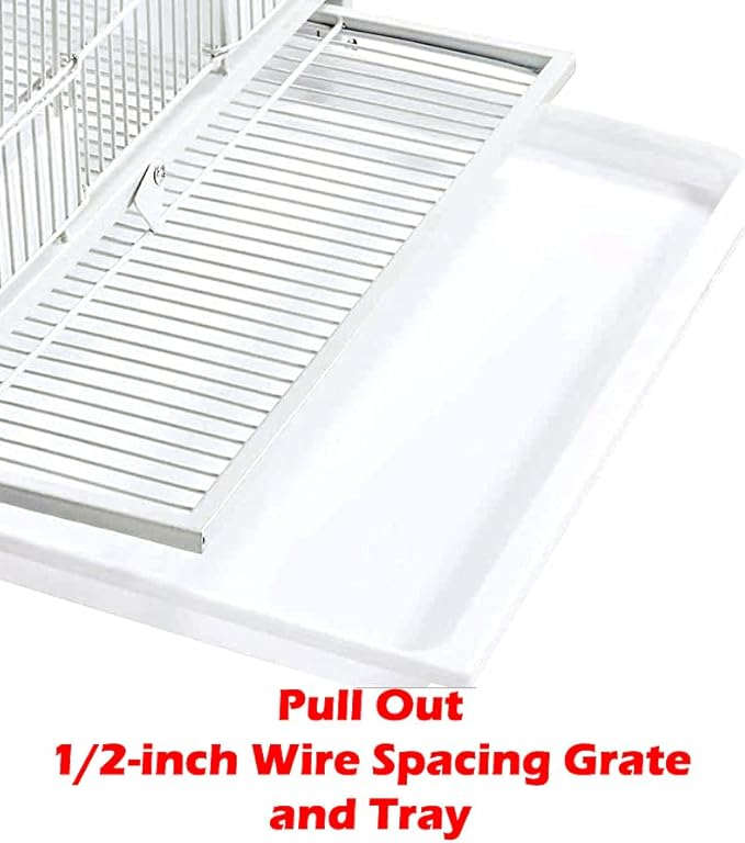 Combo Stacker Center Divided Breeder Breeding Bird Flight Double Rolling Cage for Aviaries Canaries Cockatiels Lovebirds Finches Budgies Small Parrots One Stacker-PawvioPets