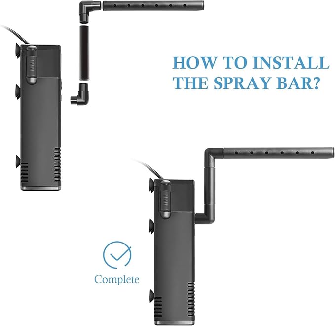 FEDOUR Submersible Aquarium Internal Filter, Filter with Water Pump for Fish Tank up to 35 Gallon (8W for 5-35 gallon-new)-PawvioPets