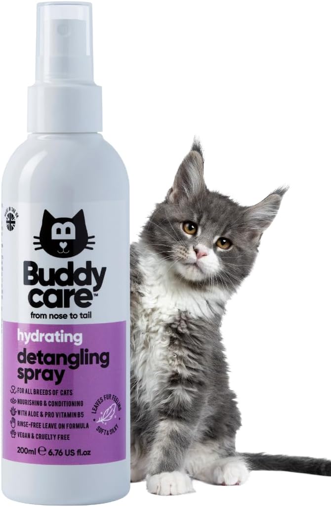 Detangling Spray for Cats - Effective Cat Matted Fur Remover and Detangle Spray to Promote a Healthy Coat, Easily Removes Matted Hair for a Smooth and Shiny Coat-PawvioPets