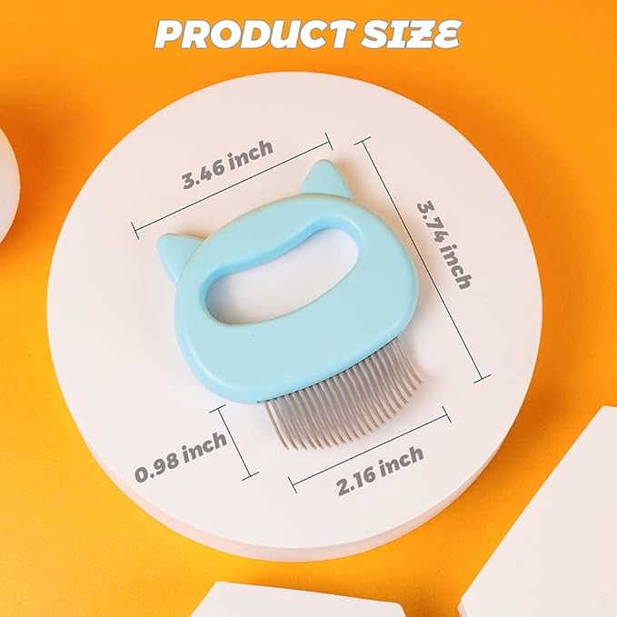 Cat Comb Pet Cat Short & Long Hair Removal Massaging Shell Comb Soft Deshedding Brush Grooming and Shedding Matted Fur Remover Massage Dematting Tool for Dog Puppy Rabbit Bunny (3 Piece)-PawvioPets