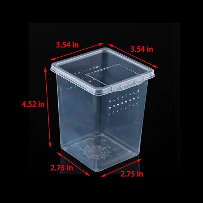 4 Pcs Insect Spider Terrariums Breeding Box Hatching Container Small Reptile Arboreal Spider Mantis Scorpion Centipede Acrylic Breeding Box-PawvioPets
