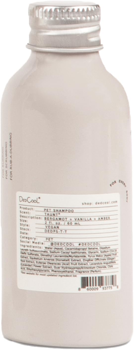DedCool Pet Shampoo (01 Taunt, Mini 2 oz) Tear-Free, for Sensitive Skin, Hypoallergenic, Dry Skin & Itch Relief, Deodorizing Shampoo & Conditioner for Dogs & Cats, Vegan, Clean, Non-Toxic-PawvioPets