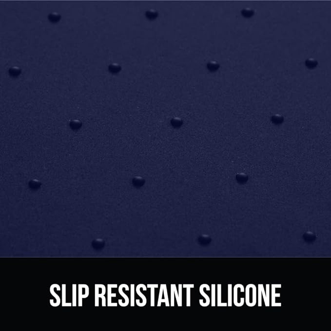 GORILLA GRIP 100% Waterproof Raised Edge BPA Free Silicone Pet Feeding Mat, Dog Cat Food Mats Contain Spills Protects Floors, Placemats for Cats and Dogs Water Bowl, Pets Accessories 28x18 Navy-PawvioPets