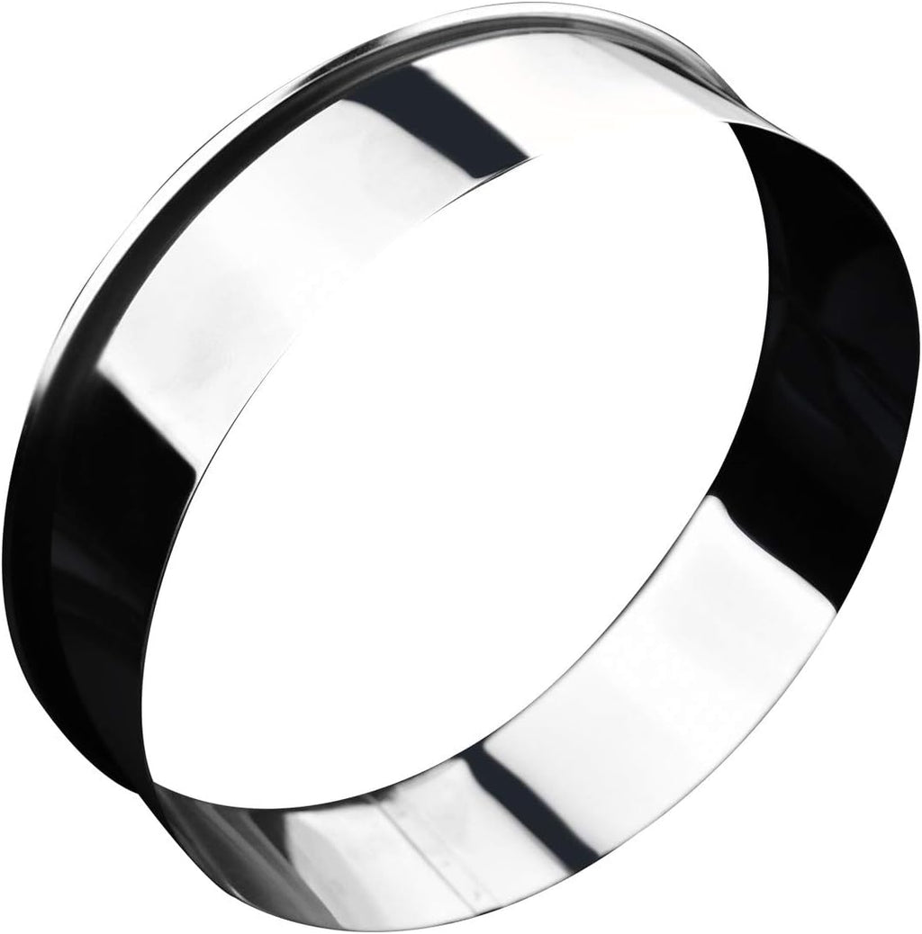 12 Pieces Round Cookie Cutters Set Stainless Steel Cookie Cutter Set Biscuit Plain Edge Round Cutters Circle Baking Metal Ring Molds Metal Ring Baking Molds Circle Pastry Donut Doughnut Cutter Set