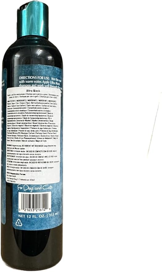 Bio-Groom Ultra-Black Dog Shampoo – Color Enhancing Pet Shampoo, Dog Bathing Supplies, Puppy Wash, Dog Grooming Supplies, Cruelty-Free, Made in USA, Coat Brightener Shampoo – 12 fl oz 1-Pack-PawvioPets