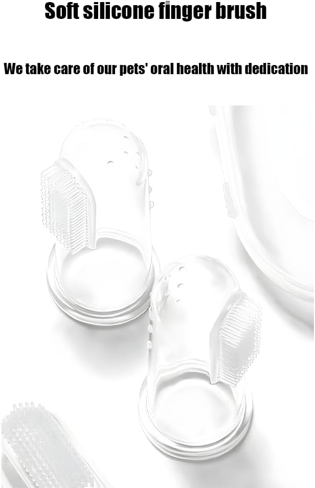 6Pack Dog Toothbrush，360º Dog Tooth Brushing Kit, Cat Toothbrush, Teeth Cleaning, Finger Brush-PawvioPets