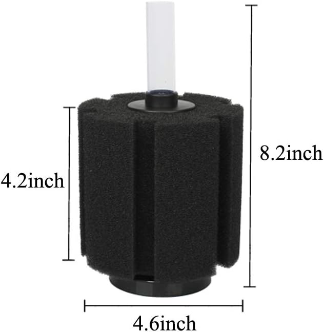 ALEGI 4pcs Large Aquarium Sponge Filter with Suction Cups, Check Valves for Breeding Fry Betta Shrimp Fish Tank (X-Large for 40-80 Gal 4 Pcs)-PawvioPets
