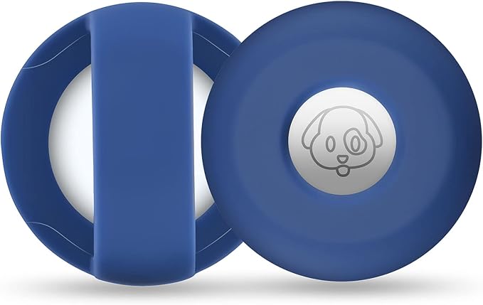 Airtag Holder for Dog Collar, Cibaabo Silicone Air Tag Case Cover Compatible with Apple Airtags for 0.8-1.2inch Cat Pet Collar Harness Loop-PawvioPets