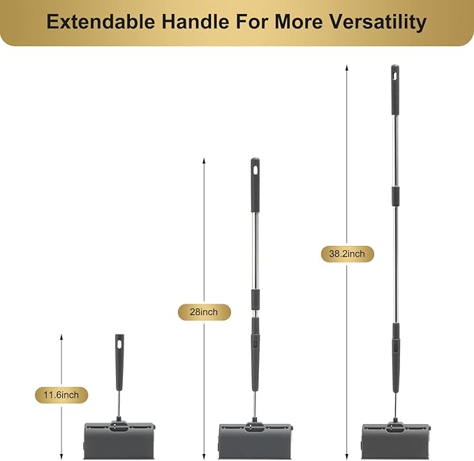 Fedicelly Lint Rollers Pet Hair Extra Sticky Floor with Long Handle,Large Cat Dog Hair Remover Laundry Clothes Carpet Furniture,6.3 inches Wider with 320 Sheets Giant Lint Remover Brush for Couch-PawvioPets