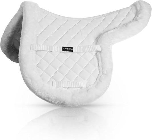 Equinavia Eidsvoll Shaped English Saddle Pad for Show Jumping with Ultra Fleece Trim-PawvioPets