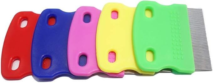 2 Pcs Cat Combs Dogs Grooming Combs Tear Stain Remover, Effectively Removes Crust, Loose Hair, Eye Stain on Pet(Random Color)-PawvioPets