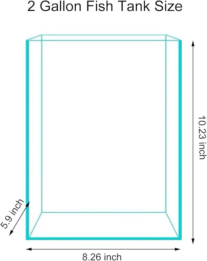 2 Gallon Glass Fish Tank, Easy to Maintain Small Aquarium for Betta/Snails/Shrimp and Aquatic Planting.-PawvioPets