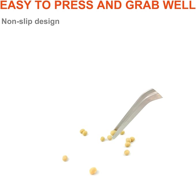 Extra Long Tweezers, Feeding Tongs, 18.9 inch Aquarium Stainless Steel Large Aquascape Tools for Fish Tank, Terrarium，Aquascaping, Reptile Snake (Curved)-PawvioPets