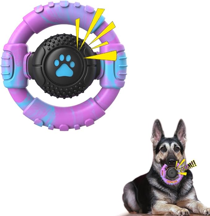 Dog Toys for Aggressive Chewers Large Medium Small Breed Indestructible Durable Tough Squeaky Dog Chew Toys to Keep Them Busy Nylon Rubber Interactive Dog Toys-PawvioPets