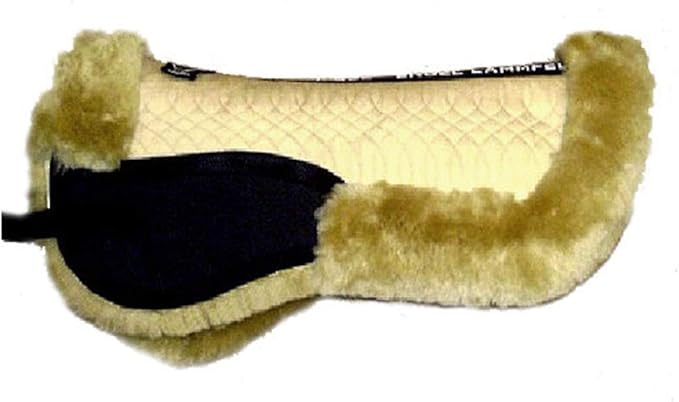 Engel Sheepskin Lined Half Saddle Pad - Medium Size-PawvioPets