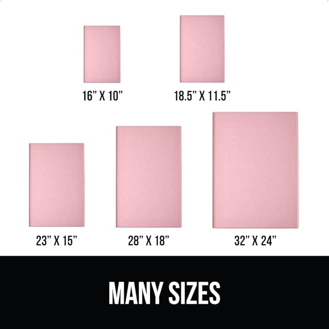 GORILLA GRIP 100% Waterproof Raised Edge BPA Free Silicone Pet Feeding Mat, Dog Cat Food Mats Contain Spills Protects Floors, Placemats for Cats and Dogs Water Bowl, Pets Accessories 16x10, Pink-PawvioPets