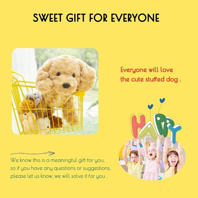 5 Pieces Dog Stuffed Animals for Girls,1 Mommy Dog with 4 Babies,Puppy Stuffed Animals Gifts for Girls 3 4 5 6 7 8 9 Years,Soft Plush Toys for Kids Christmas,Valentine's,Birthday,Children's Day-PawvioPets