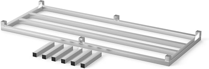 24 in X 60 in. Aquarium Stand | Industrial Style Aluminum Fish Tank Base with Open Frame Design-PawvioPets