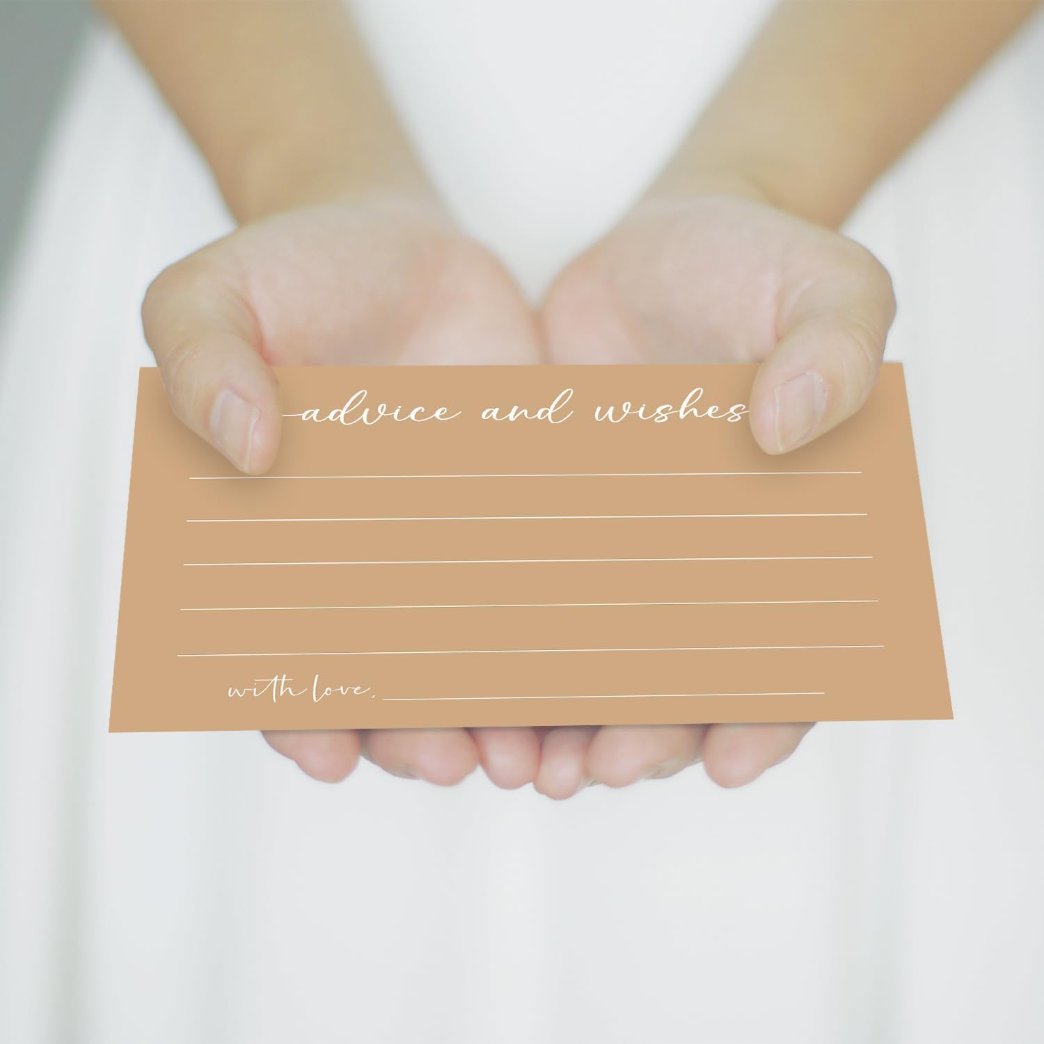 Brown Advice and Wishes Card, Advice Cards for The Bride and Groom, Bridal Shower,Wedding or Baby Shower, Birthday, Graduation, Retirement, Guestbook - 25 Cards -05